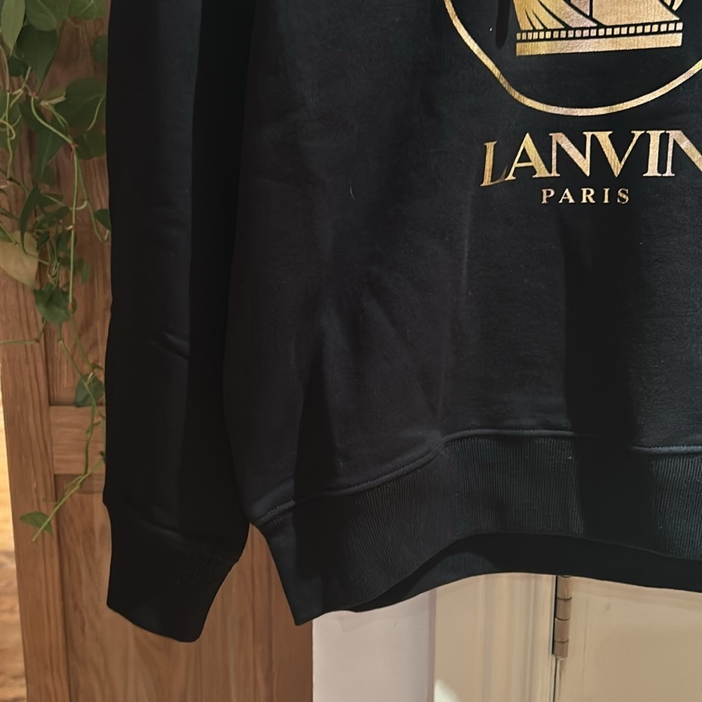 ๐ NWT LANVIN 100% cotton black mother & child pull over hoodie small - Picture 5 of 15